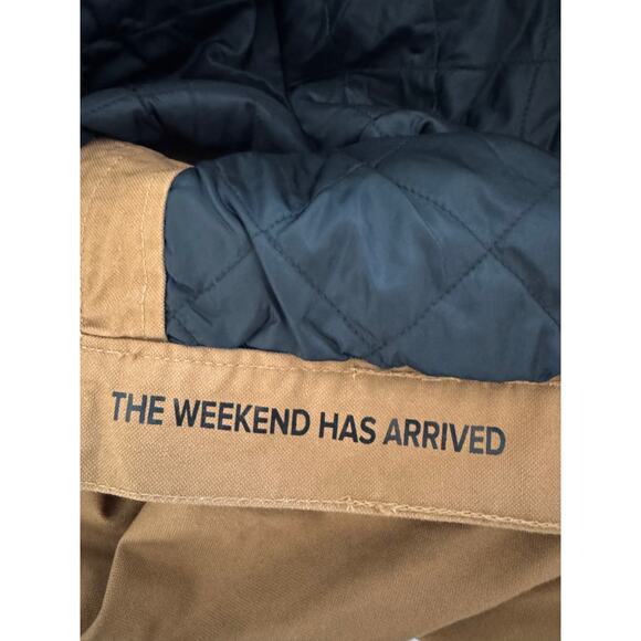 NEW CHUBBIES Men's Brown The Harvester Heavyweight Canvas Hooded Jacket Size 2XL - Picture 9 of 12